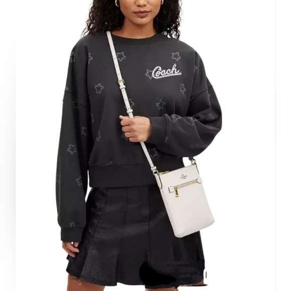 Coach Leather Mini Rowan in Chalk - Picture 2 of 4